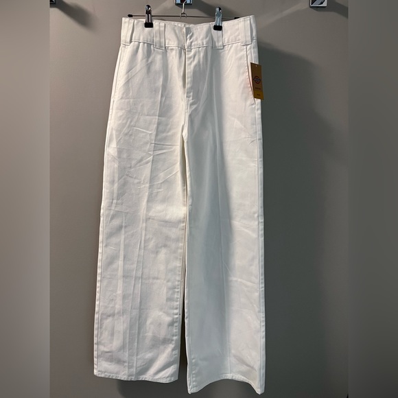 Dickies White Worker Pant NWT Wide Junior High Rise Size 26 - Picture 1 of 2